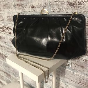💋Vintage Black clutch with mirror